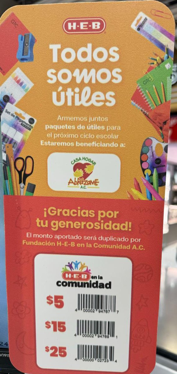 jagarzaramos's tweet photo. La casa hogar @abrazameac de Torreón y la fundación @HEB_mexico lanzan esta campañas para dar útiles escolares a niños y niñas en situación vulnerable. https://t.co/aoV160rnwt