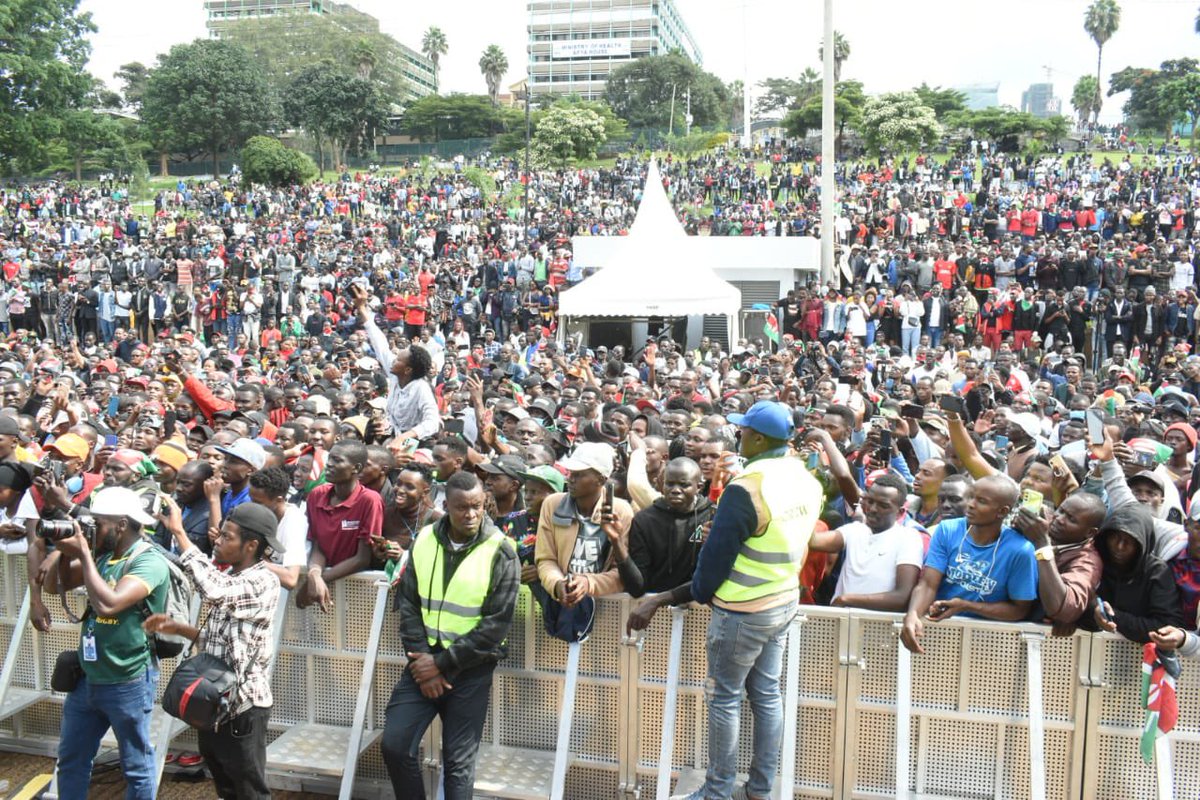 Today we showed the entire world that we are peaceful in our protests. We need Ruto, IG of Police and Bungei to be held accountable for the deaths of our brothers and sisters. 

We also demand that all the politicians that funded the goons must be revealed and prosecuted. We are