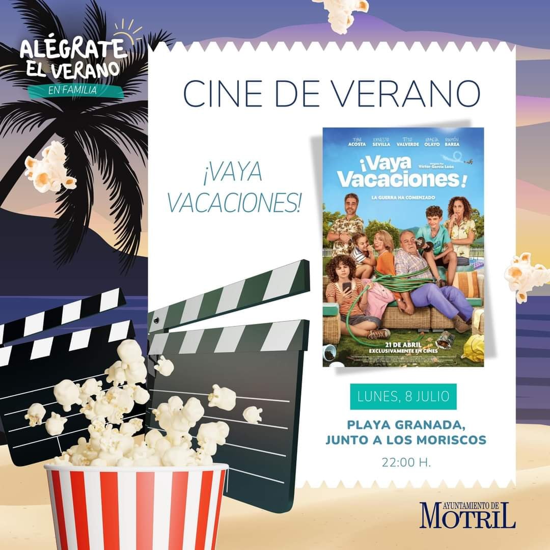 ❗PRÓXIMO LUNES 8 DE JULIO❗

🎥🍿 CINE DE VERANO: 𝙑𝙖𝙮𝙖 𝙫𝙖𝙘𝙖𝙘𝙞𝙤𝙣𝙚𝙨. 

📅 Lunes, 8 de julio
🕙 22:00 h. 
📍 Playa Granada (Junto a Los Moriscos) 
¡Muy cerquita de muestro Camping!