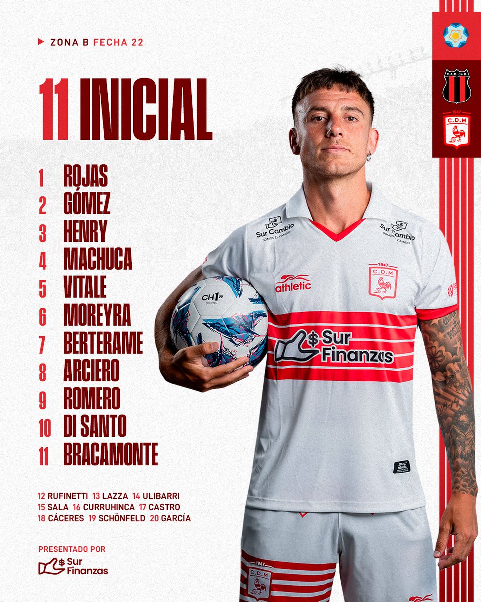 #JuegaMorón | 📢 ¡ASÍ SALIMOS! 📢

📋 Estos son los elegidos Cristian Díaz para enfrentar a Defensores de Belgrano a partir de las 15.

#SomosElOeste🐓