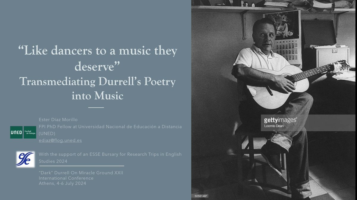 Ester Díaz (@esterdiazmo) on Twitter photo Gave a paper yesterday about musical settings of Durrell's poetry at the <a href="/DarkDurrell/">"Dark" Durrell</a> My first Durrell conference and, though I was very nervous, I enjoyed the experience a lot, got tons of new ideas and met lovely people. Also, it was a great excuse to visit Athens at last! 😎 Gave a paper yesterday about musical settings of Durrell's poetry at the <a href="/DarkDurrell/">"Dark" Durrell</a> My first Durrell conference and, though I was very nervous, I enjoyed the experience a lot, got tons of new ideas and met lovely people. Also, it was a great excuse to visit Athens at last! 😎