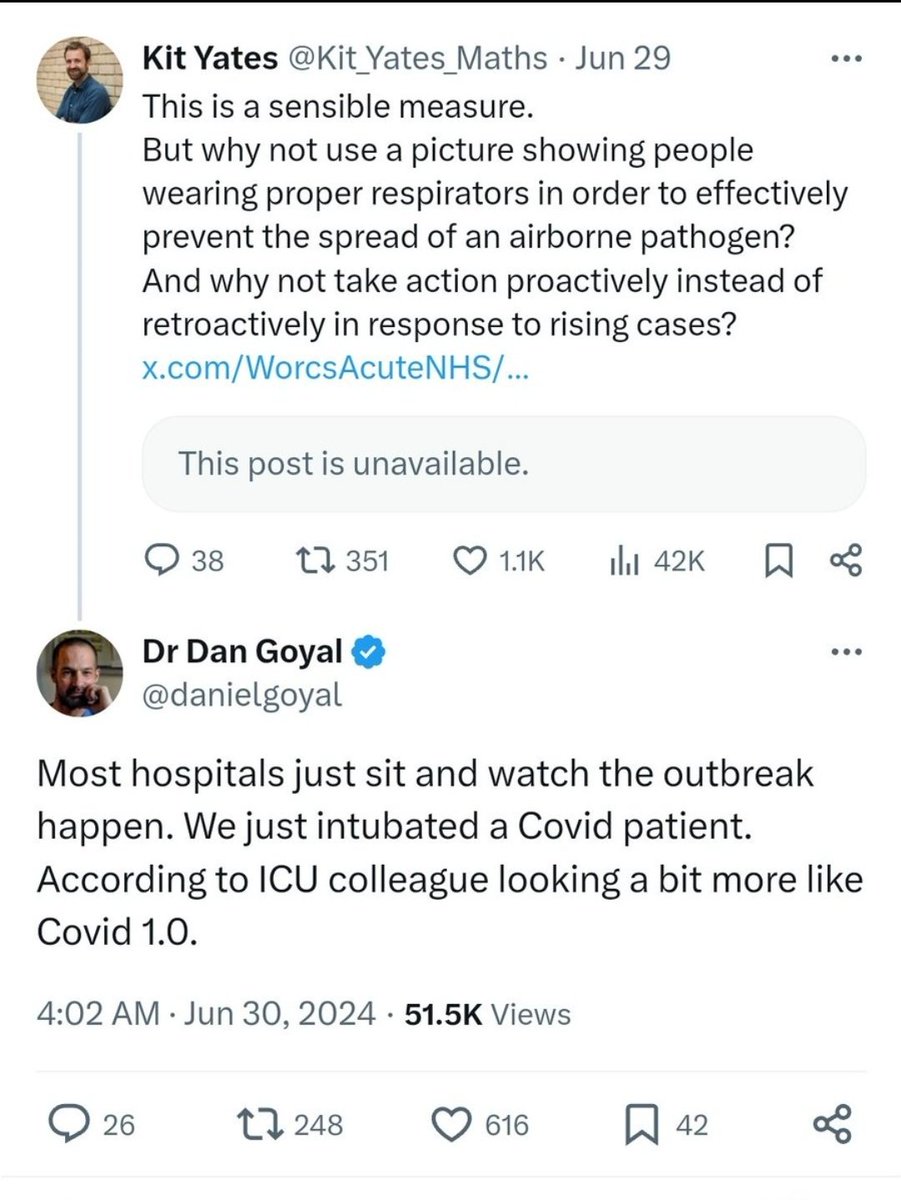 CleanAirClassrm's tweet photo. @serehfas @SGriffin_Lab @cps10001 @WHO 'Living ' without a plan with COVID
Is not a
Plan for living
@who @JeremyFarrar @mvankerkhove
How about
Mandate Respirators ๐ท
In ๐Healthcare
Infection Protection & Prevention Controls essential
We require
Sustainable
#CleanAirHealthcare
https://t.co/O4UaeNoPrj https://t.co/ibYDPeb3jj