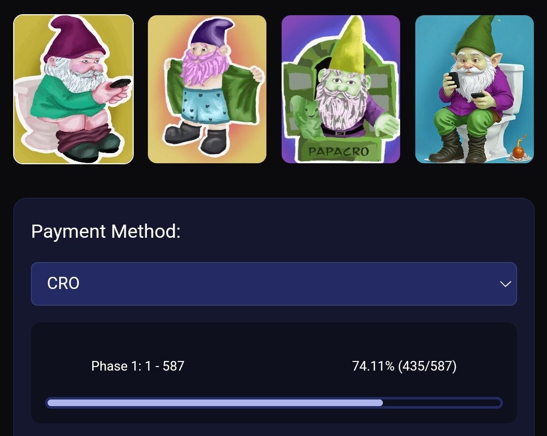 PAPACRO_'s tweet photo. Over 7️⃣4️⃣ % minted #CROfam head over to https://t.co/Dx5UyYVCwf to get some amazing #NFTs for yourselves 🚨🚨 before they are mint out.
P.S.
Staking for them is coming very, very soon 🚀🚀🚀🔥🔥🔥
Stay tuned for updates a lot of them on the way #LetsCRO #lfcg #CRO #LetsGo #NFT #PassiveIncome #hodl #p2e #rewards #CROfam