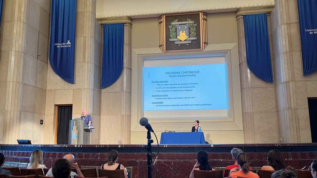 The whole afternoon of the Montreal Sleep Summer School is dedicated to training and hands-on training on cognitive behavioral therapy for insomnia with Dr Jean Grenier and Dr Dominique Gosselin! More than 3h! #sleep #insomnia #cbti <a href="/ReseauSommeilQC/">ReseauSommeilQc</a> reseausommeil.ca