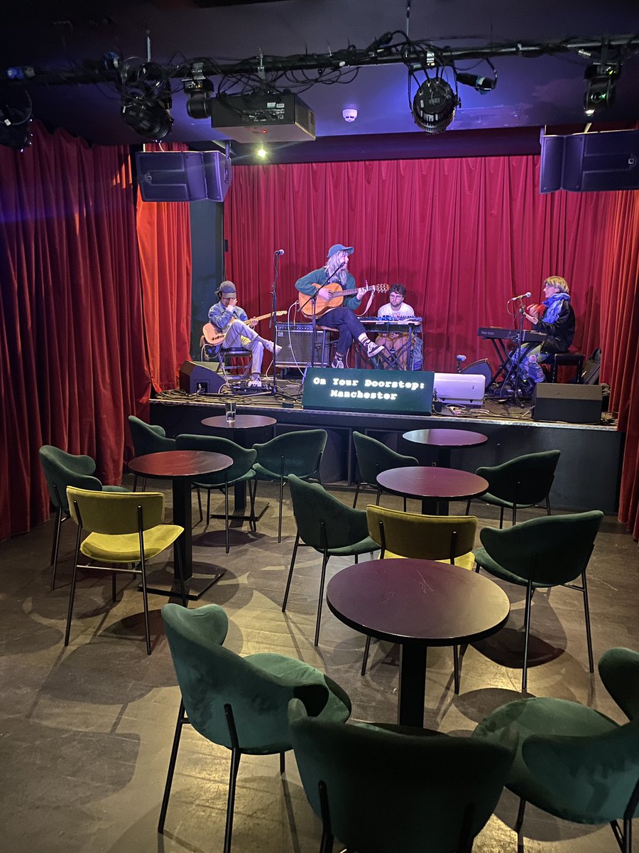 doorstepmcr's tweet photo. Come grab a seat/table at 7pm @bandonthewall for a cosy, chilled night of live music https://t.co/HLlUJvCzYJ