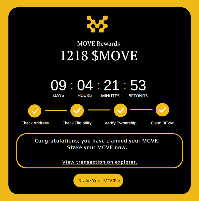 Confirmed airdrop from Movement $MOVE supported by #Mocaverse 🚨

$MOVE is backed by Binance 💎

Connect your wallet and claim the airdrop here: mocaverse.xyz/?move/airdrop
Cost: $0
Potential reward: $1,500-$1,900

$MOVE $ALEO $PEPE $BILLY $GME $ZRO $ZKS $MAGA $TRUMP #Airdrop