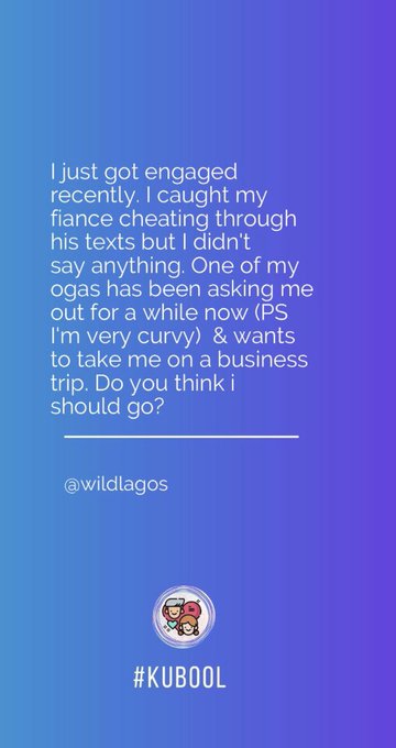 Should she go? https://t.co/l0Z6pPAjuc<a href="/tag/wildlagos"class="tags"><span>#wildlagos</span></a><a href="/tag/wildlagosian"class="tags"><span>#wildlagosian</span></a>
