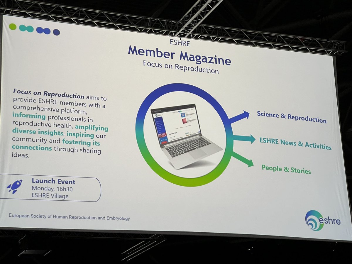 Tomorrow at the ☕️break we’ll welcome all to the launch of new face of Focus on Reproduction magazine #eshre2024