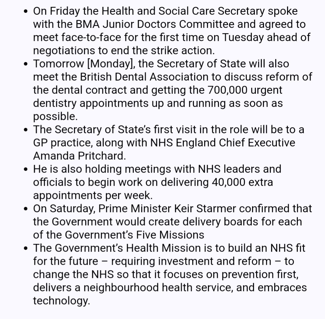 Dave West (@davewwest) on Twitter photo Latest update from <a href="/wesstreeting/">Wes Streeting</a> & the DHSC
- first visit to a GP PRACTICE not hospital π²
- interesting new wording on the health Mission Latest update from <a href="/wesstreeting/">Wes Streeting</a> & the DHSC
- first visit to a GP PRACTICE not hospital π²
- interesting new wording on the health Mission