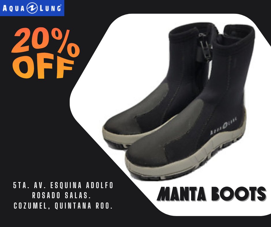 ProdiveCozumel's tweet photo. Manta Boots! 

SUMMER SALE !!!
   🔴 20% OFF 

✅️ Comfortable
✅️ Slip-Resistant.
✅️ Warm.
✅️ Durable. 

📍5ta Avenida esquina Adolfo Rosado Salas. Cozumel, Quintana Roo. 

#Cozumel #Diving #Prodive #Boutique #aqualung #mantaboots https://t.co/gtwArUQ06M