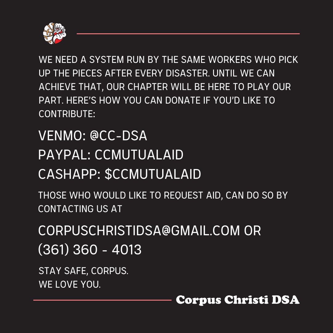 As always, solidarity forever.
Stay safe, Corpus.