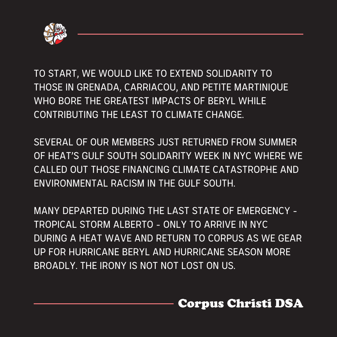 Corpus_DSA's tweet photo. As always, solidarity forever.
Stay safe, Corpus. https://t.co/P88gELFMyw