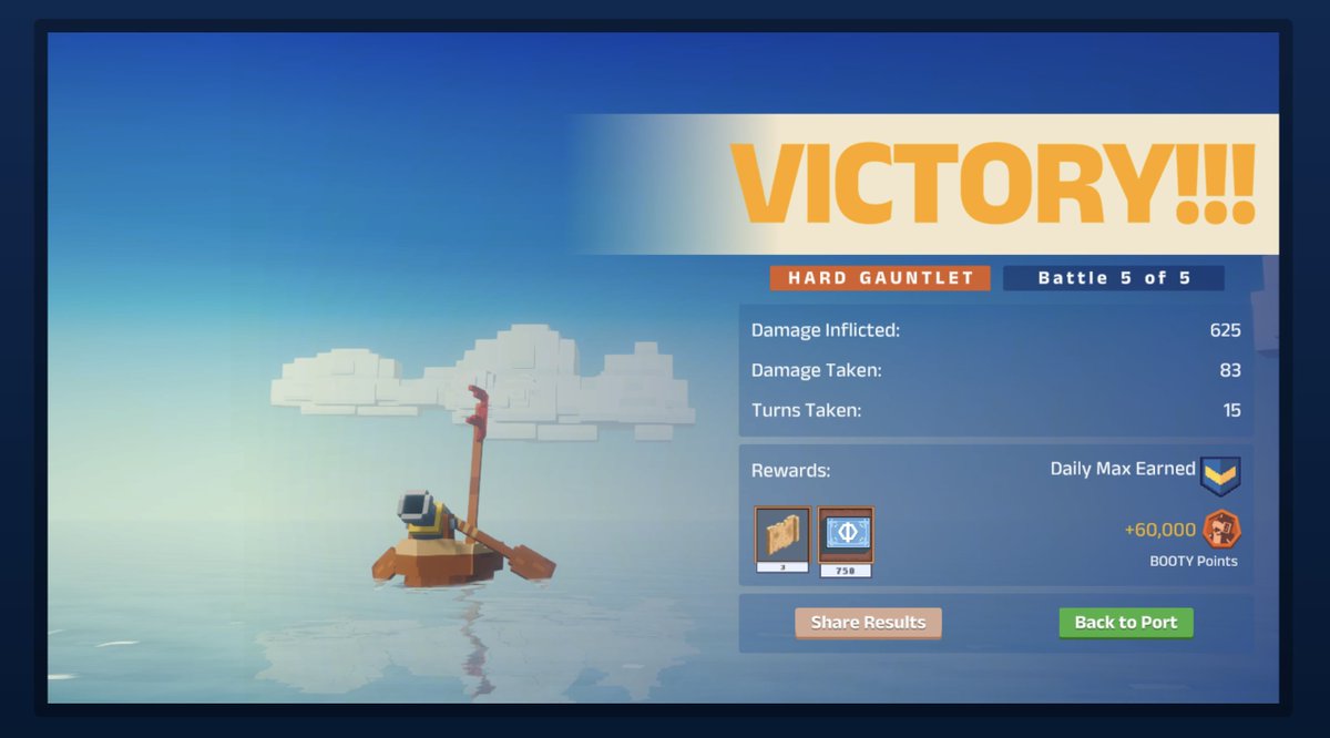 Skiff is the new meta in <a href="/PirateNation/">Pirate Nation</a>...

Been clearing up to hard gauntlet 4 with the skiff, and H5 maybe 20-30% of the time 🤣

Bet <a href="/TheGodMurdoch/">Murdoch</a> a boat on clearing HG with a skiff

Spent the first day playing until 5 am but RNJesus wasn't on my side

We finally made it 🥳
