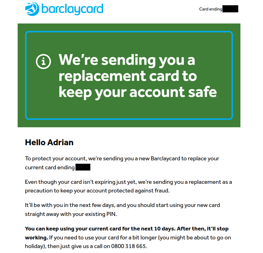 adrianiainlam's tweet photo. My bank cancels my credit card, possibly because of the Kadokawa hack. https://t.co/k80CzRYJuE