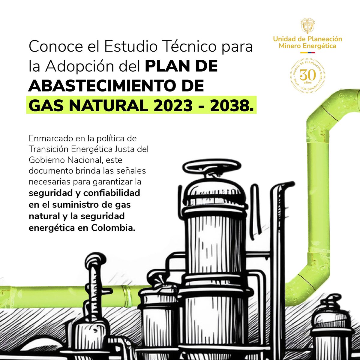 UPMEOficial's tweet image. Con el Plan de Abastecimiento de Gas Natural, priorizamos el desarrollo del potencial nacional y las alternativas de importación para garantizar la seguridad y confiabilidad del servicio de gas natural en el país.

🧷 ¿Quieres conocer más sobre este plan? Descubre el documento…