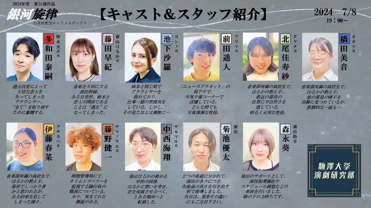 駒澤大学演劇研究部 tweet media