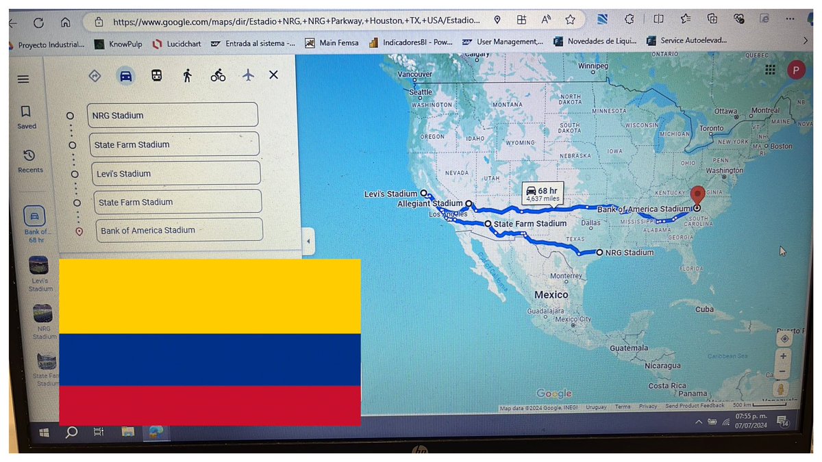 psicosiCeleste's tweet photo. Las facilidades en esta Copa America para Argentina son realmente ridículas. Además del beneficio en el sorteo, en el extraño diseño de los cruces y las polémicas arbitrales: estos son los recorridos que hacen las principales candidatas, con demoras y problemas logísticos https://t.co/YByqNsxIoN