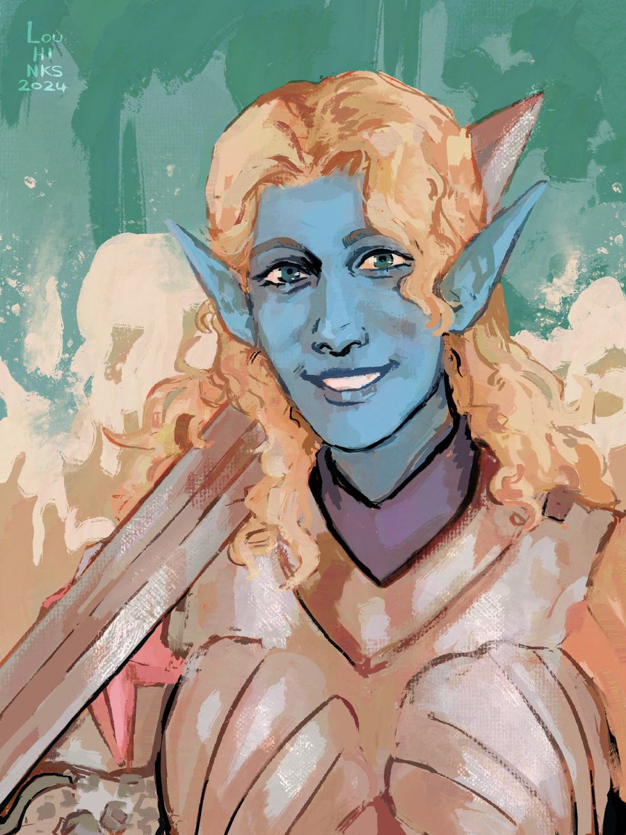 An attack for ~Salad's triton paladin, Charlie :]
#artfight #artfight2024