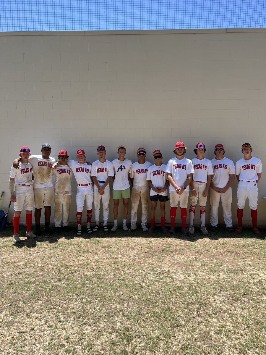 Your Texas A’s 17u are TSL Gold bracket champs, some notes from the weekend.
Cason Parrish: 5-12, 5RBI
Xavier De La Cruz: 6-13, 5 RBI
Cash Barnes: 6 IP, 6 K’s, 2 ER