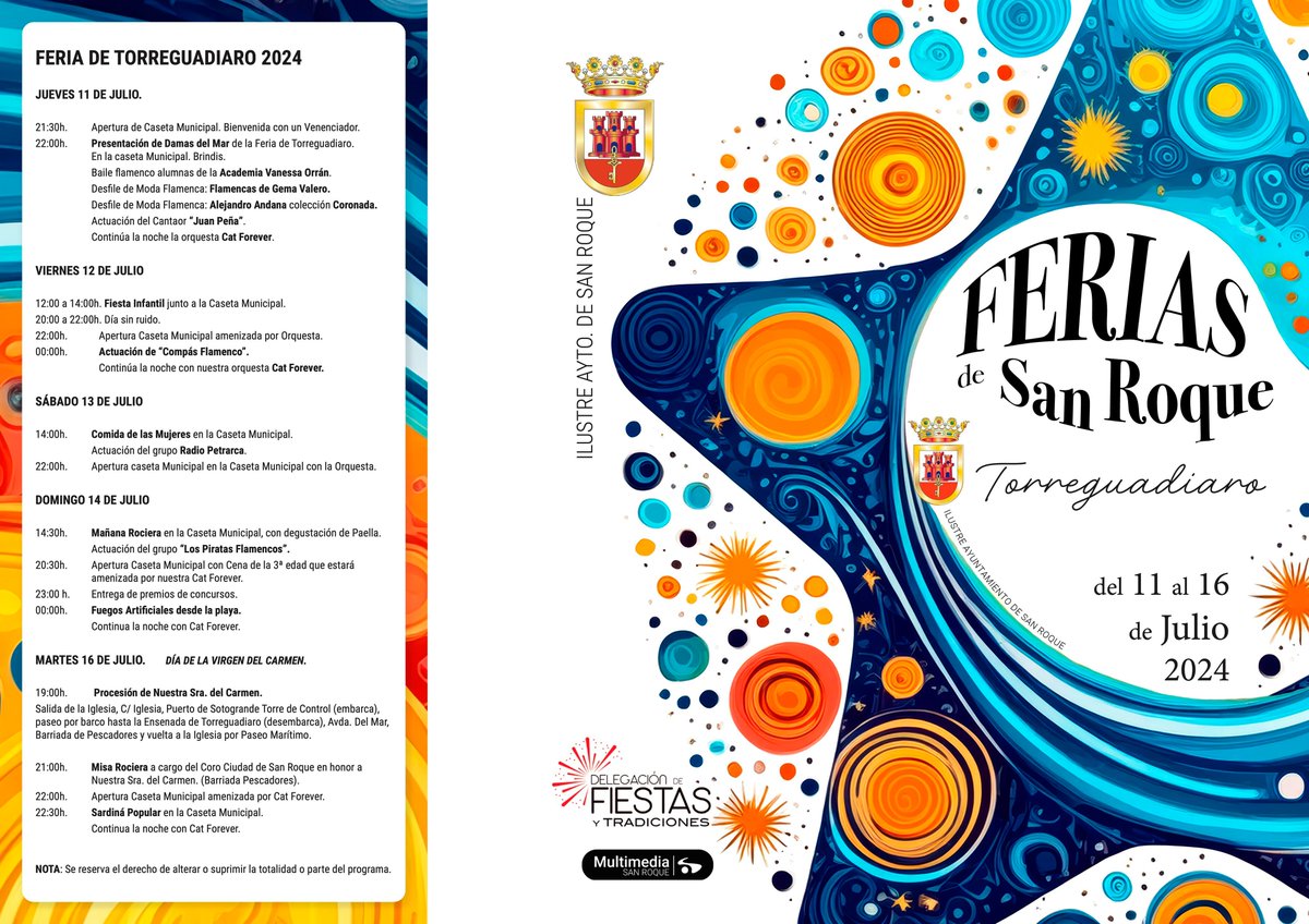 SGPLUSotogrande's tweet image. Torreguadiaro se prepara para vivir su Feria y Fiestas del Carmen 2024, a partir del 11 de julio 

#sgplusnoticias #feriatorreguadiaro @Ayto_SanRoque  

sgplus.es/torreguadiaro-…