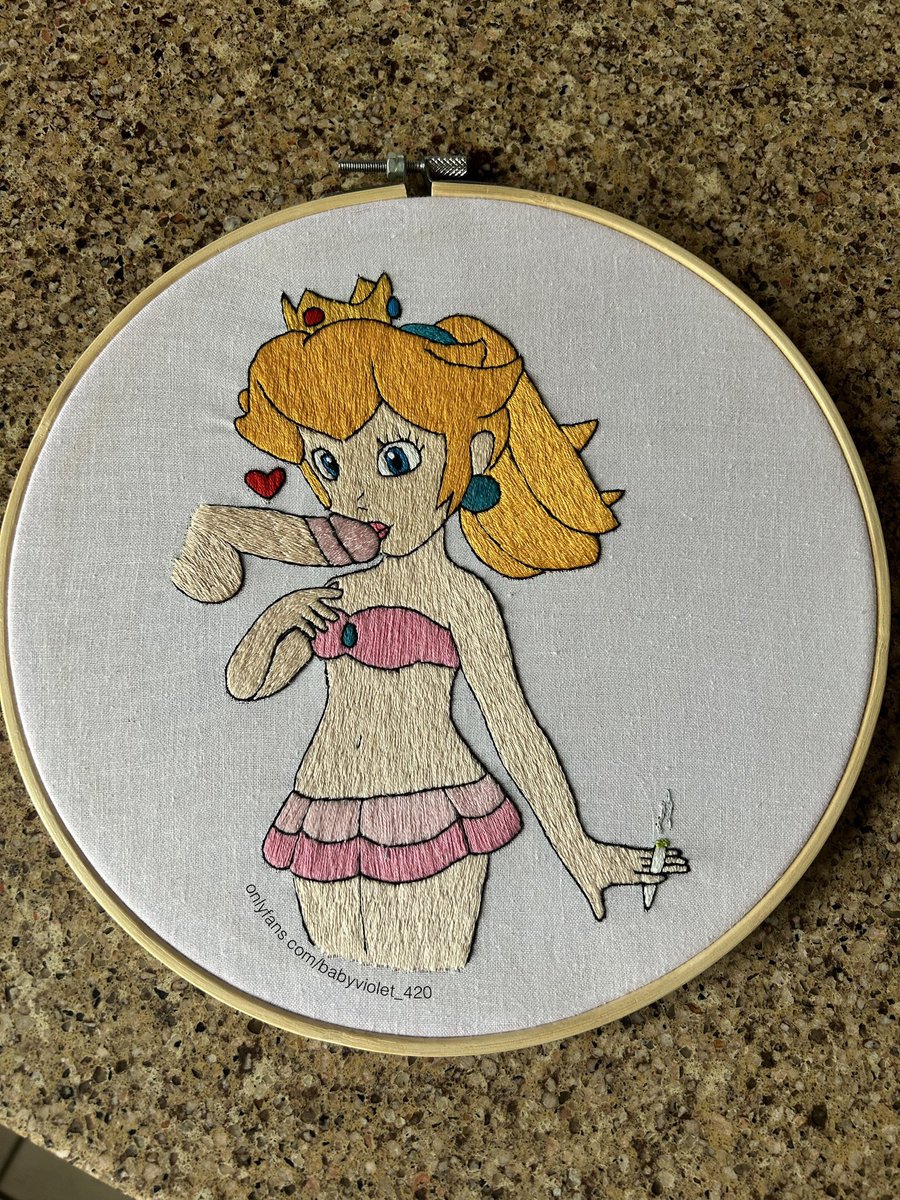 420pigtail's tweet photo. what do you think of my new embroidery piece? 🤭💗 https://t.co/iQLq4jolfN