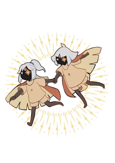 草原で会ったかわいいすずめちゃんたち  #thatskygame #sky星を紡ぐ子どもたち