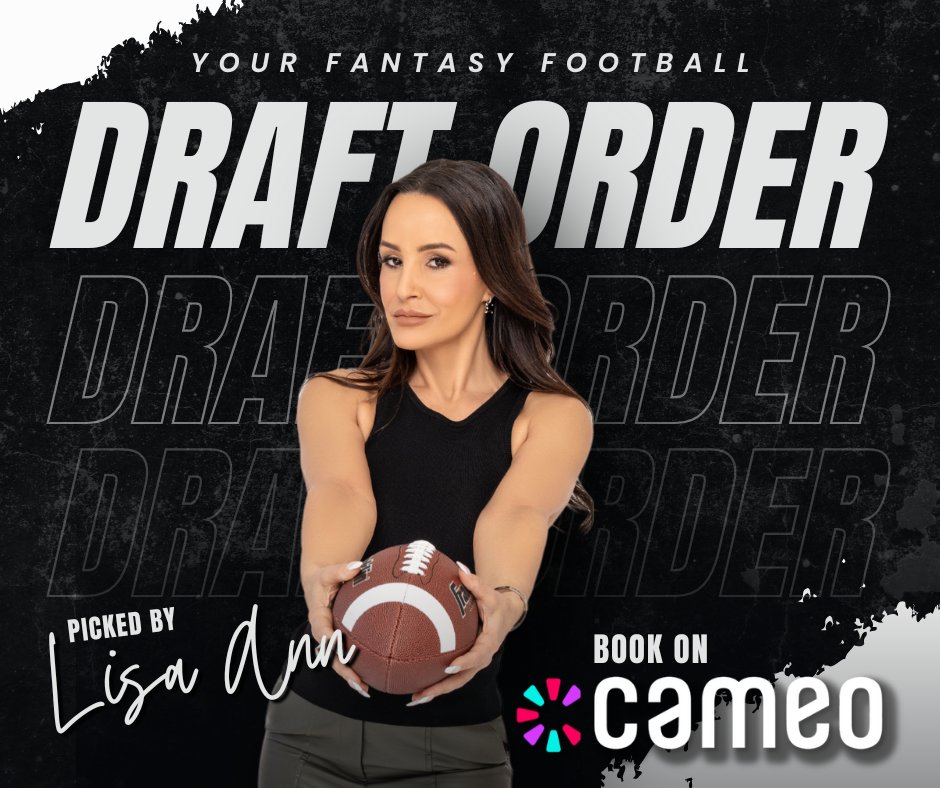 thereallisaann's tweet image. 🏈 Only  9️⃣ more Sundays until football season kicks off! So book me on @BookCameo &amp;amp; get your fantasy league&apos;s draft orders in now. Plus, score special savings in July! #FantasyFootball #CountdownToKickoff #DraftOrder #TheRealLisaAnn #Cameo

cameo.com/thereallisaann…