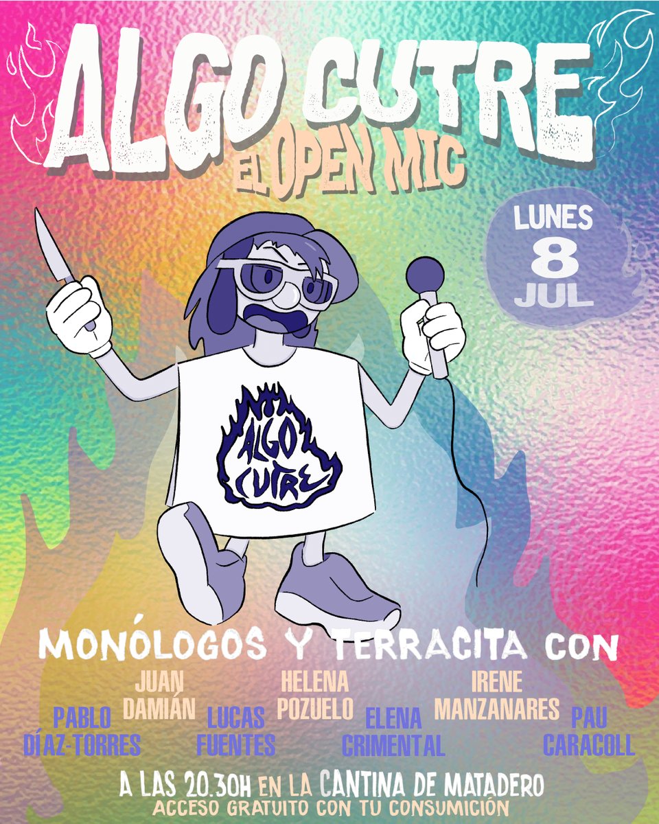 🚨 Ahora sí, esta tarde ¡ÚLTIMO OPEN!

Cerramos una temporada maravillosa reuniendo a todo el equipo para monologuear, mientras que <a href="/paus__cruz/">Paus</a> y el Teo TM presentarán. Roles invertidos, misma diversión. ¡Te esperamos!