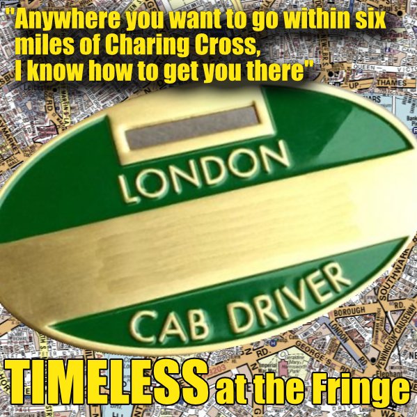 Martin's a London cabbie, with "The Knowledge" of London streets, but since 2008, he hasn't been able to make new memories. Every day, for him, it's 2008 all over again.
<a href="/TimelessPlay/">TimelessPlay</a> at <a href="/edfringe/">Edinburgh Festival Fringe</a>, 12-24 Aug, previews 24&amp;25 July.
timelessplay.uk for details