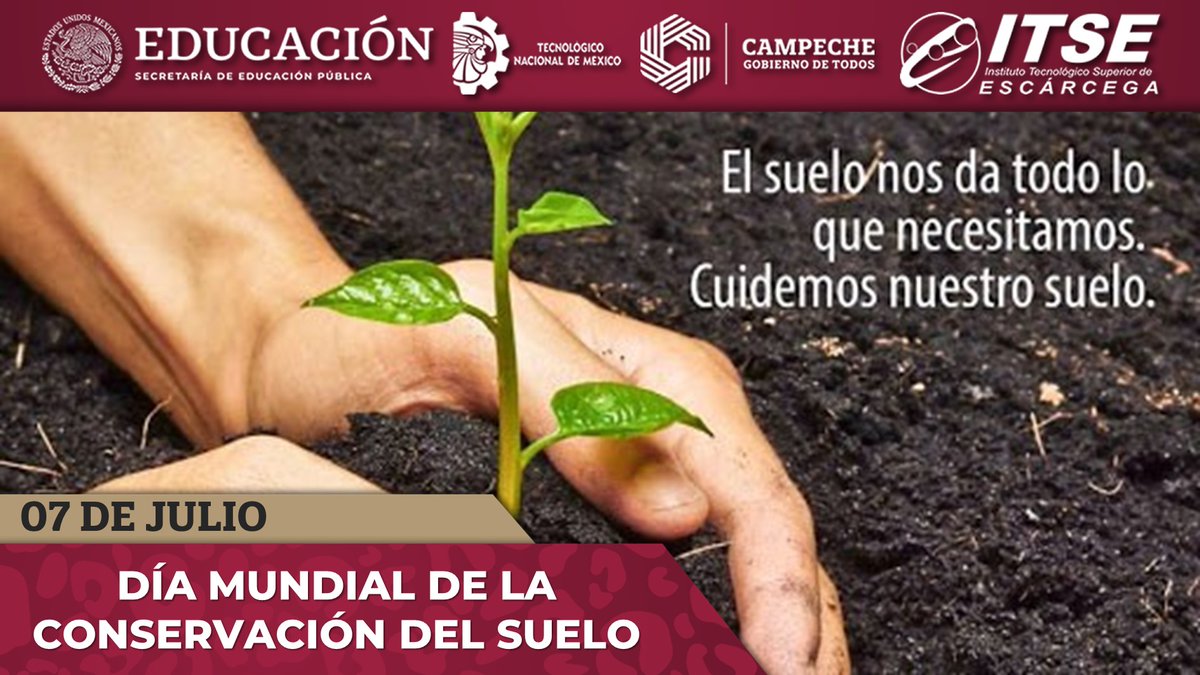 Este objetivo lo planteó Hugh Hammond Bennet, científico estadounidense pionero de la conservación del suelo, en cuya memoria se instauró, en 1963, el Día de la Conservación del Suelo que se celebra cada 7 de julio.

#SomosJaguares
#TodosSomosTecNM
#TecNMEscárcega
#TecDeTodos