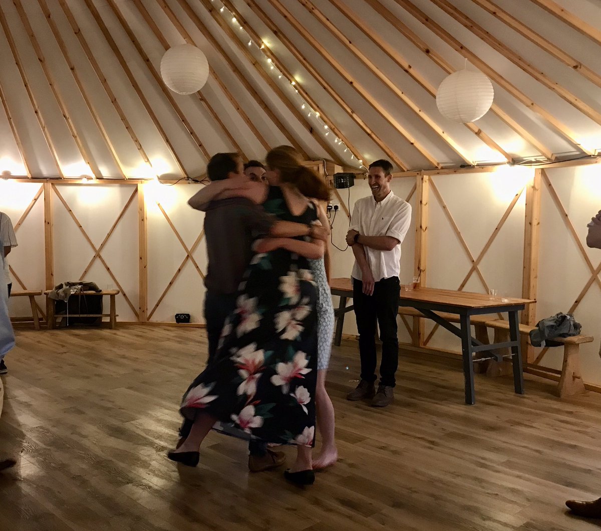 Some great dancing at last night’s wedding twmpath at Fron Farm Yurt Retreat.
