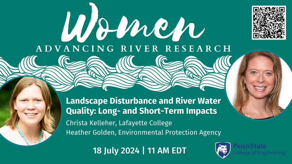 Li Li 李黎 (@lireactivewater) on Twitter photo How does #disturbance alter land structure, wetlands, water flow paths, biogeochemical reactions, + water quality?
Stoked to feature two exciting speakers who I also call friends, @goldenheather2 <a href="/hydrochrista/">Dr. Christa Kelleher</a> in the upcoming #WARR, 7/18.
Register cee.psu.edu/events/women-a… How does #disturbance alter land structure, wetlands, water flow paths, biogeochemical reactions, + water quality?
Stoked to feature two exciting speakers who I also call friends, @goldenheather2 <a href="/hydrochrista/">Dr. Christa Kelleher</a> in the upcoming #WARR, 7/18.
Register cee.psu.edu/events/women-a…