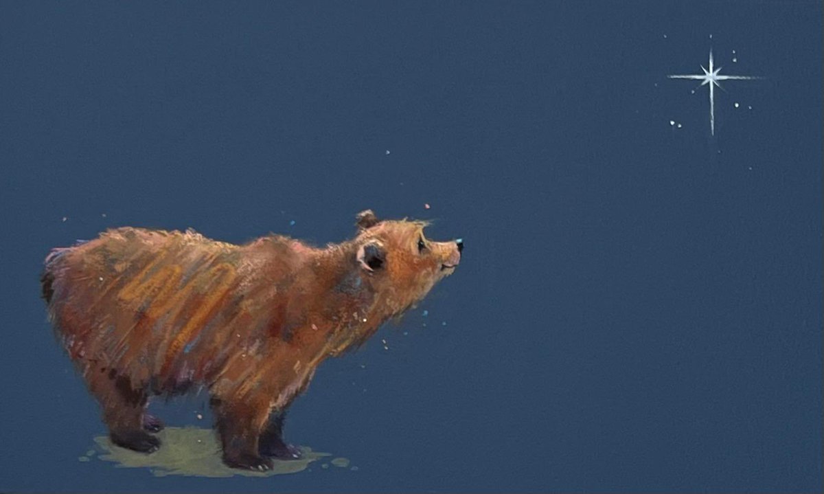 Stargazing Bear by Nicky Litchfield 

So gorgeous we can “bearly” find words to describe it. 

Original Pastel on board, signed by the artist and supplied with Certificate of Authenticity. 
thegaslampgallery.com/product/nicky-…