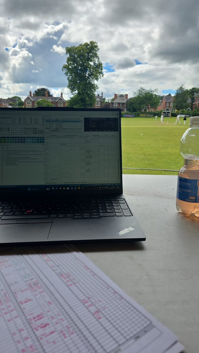 Still on the recovery road post surgery so trying my hand at scoring.

St Georges 5s Vs Oswestry 4ths Today

Close game down to the last ball!

Well played both teams great game to score.

<a href="/OswestryCC/">Oswestry Cricket Club</a> <a href="/StGeorgesCrick1/">St Georges Cricket Club</a> 

Maybe scoring is the future.....