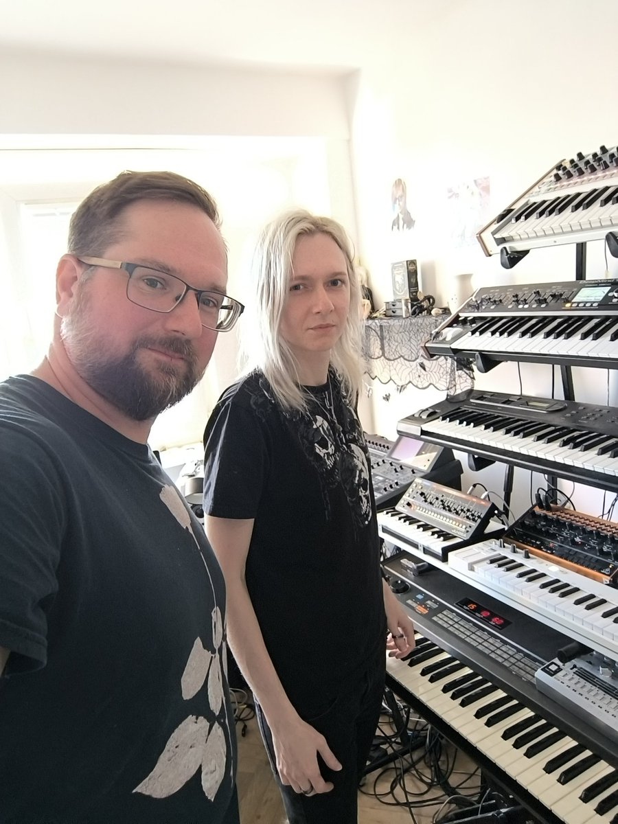 pch_band's tweet photo. Something special is cooking! After years, meeting with on of our basic past members Villy 🎹🦇 https://t.co/2SklNhSyG4