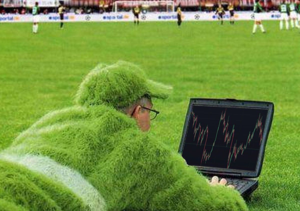 When you can't decide between football and trading, so you do both.