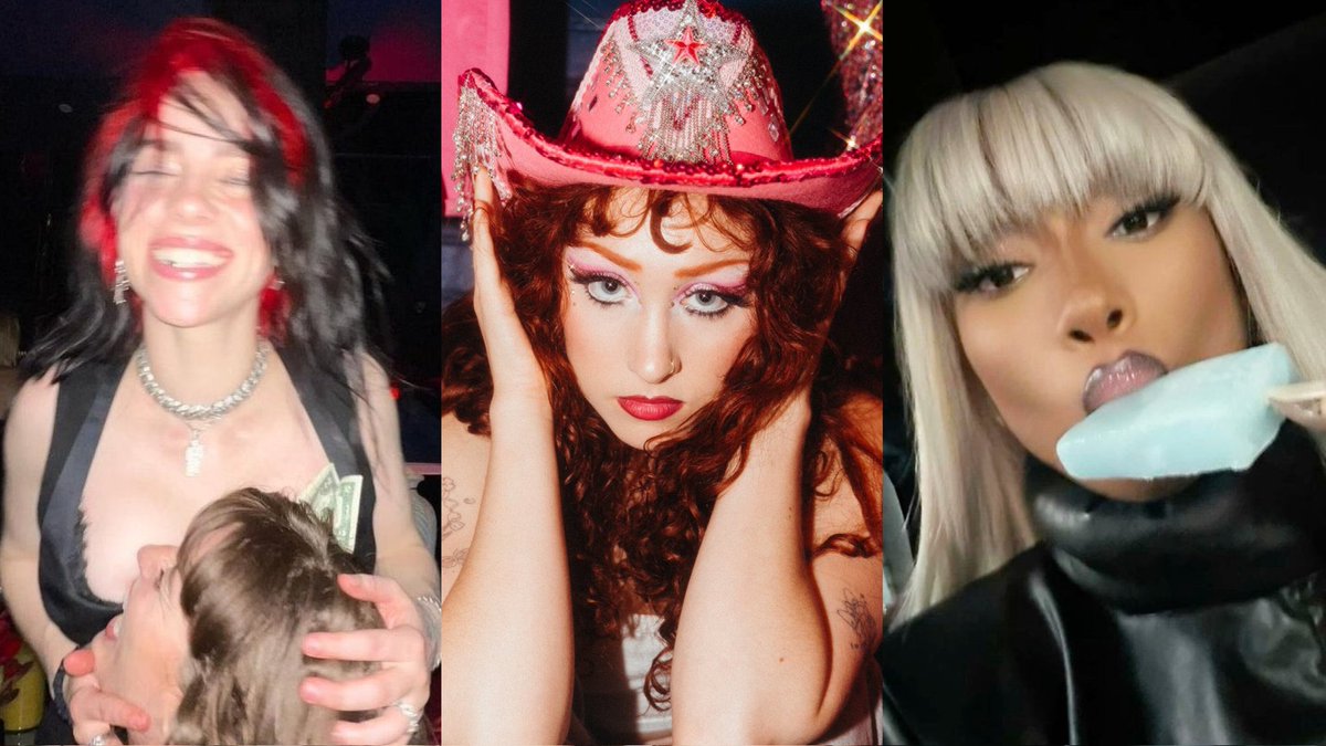 eilishdata's tweet image. For the first time in history, THREE Queer artists charts in the Top 5 on the Billboard 200 simultaneously:

• “HIT ME HARD AND SOFT” by Billie Eilish
• “MEGAN” by Megan Thee Stallion
• “The Rise And Fall Of A Midwest Princess” by Chappell Roan