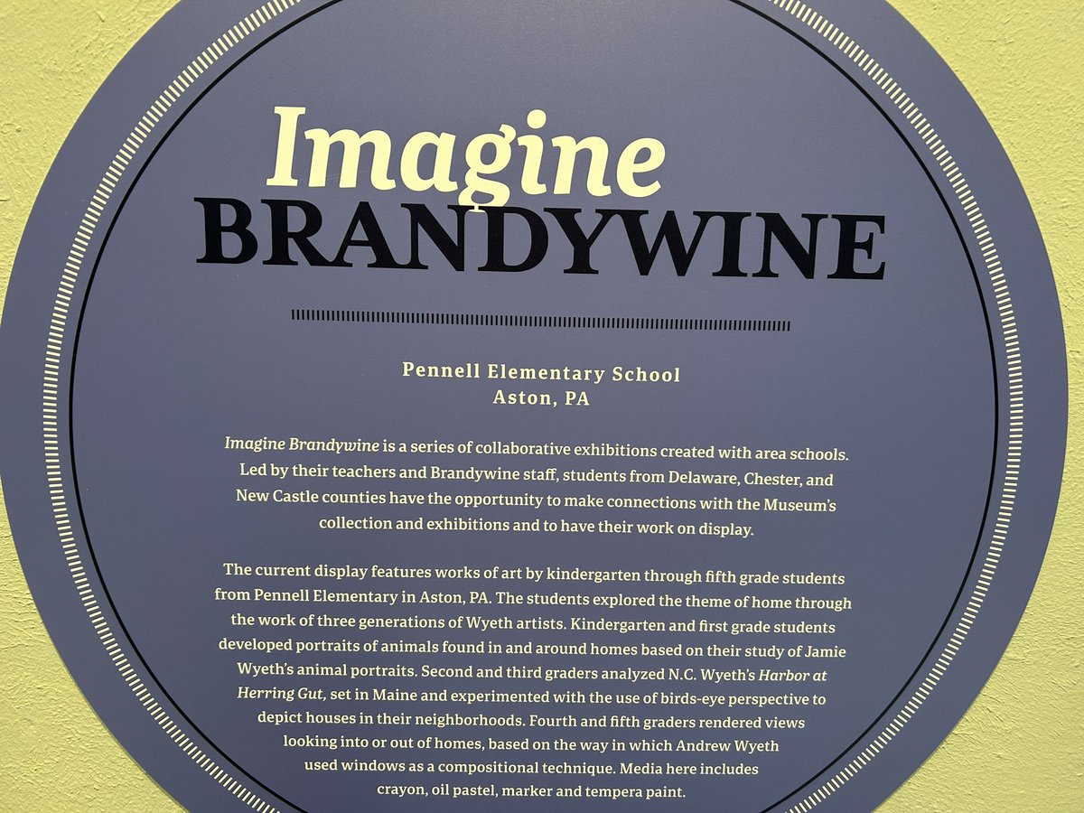 Thank you @MrsGordon_ART for fostering a love of art in my boy!! #imaginebrandywine