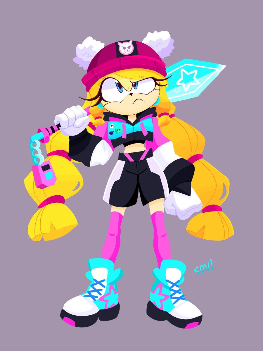 sovishka138's tweet photo. Bibi in Sonic art style 
#BrawlStars × #SonicTheHedgehog 
#BrawlStarsArt #Brawlstarsfanart #BrawlStarsBibi https://t.co/dmI6TvtS8o