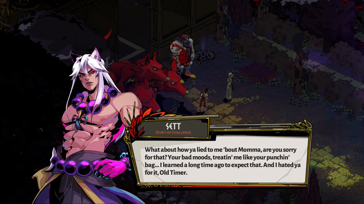 sorrowtalks's tweet image. We're working on a huge project to bring a Spirit Blossom mod to Hades! Play as Sett, meet familiar friends, and win Aphelios' heart!

Follow @hades_sett for updates!

writing - @aphelionaphelia 
3D modding - @mooncakephel 
coding - @hongdous_ 
2D art - @sorrowtalks 

#settphel