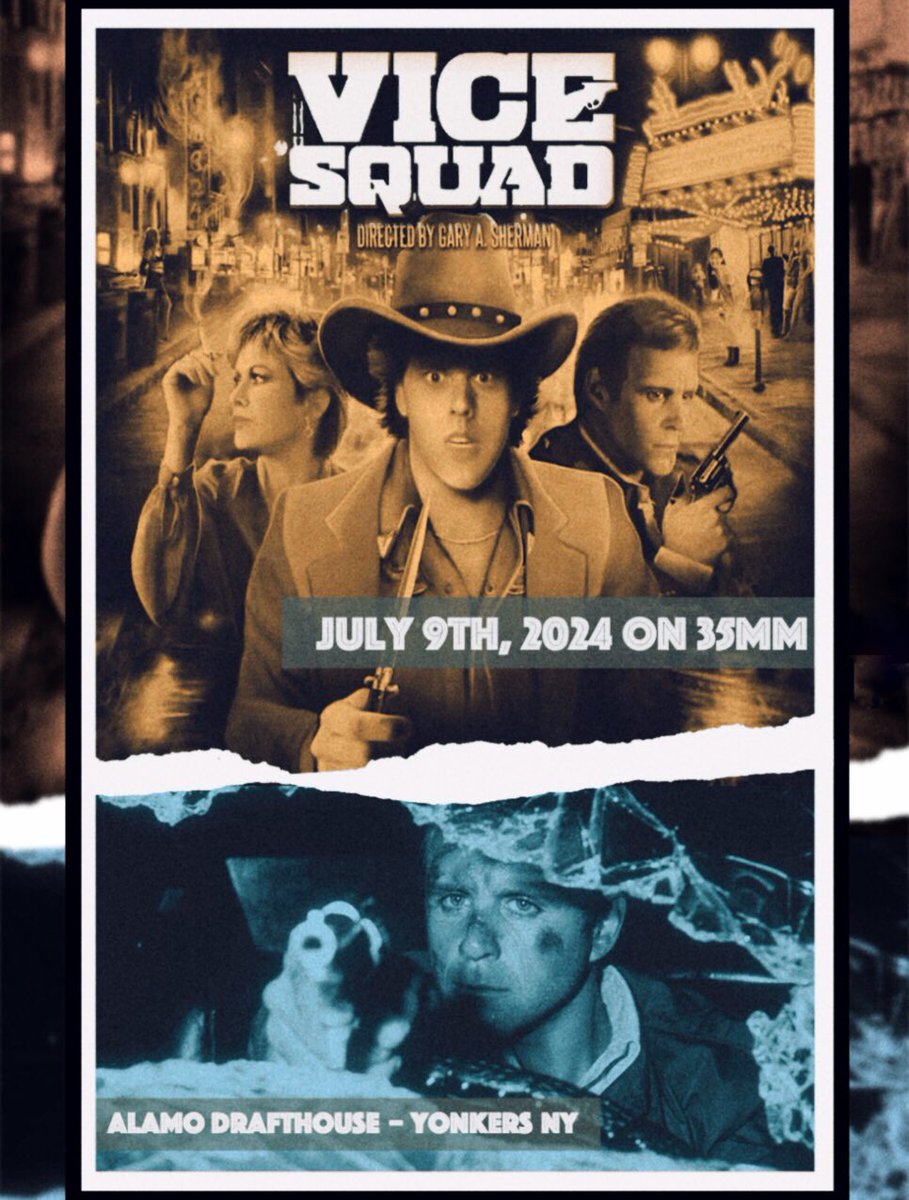 BrianDarwas's tweet photo. Join me this Tuesday, July 9th for a slice of 80’s LA sleaze as we bring a 35mm print of VICE SQUAD (1982) to the Alamo Drafthouse in Yonkers, NY. 

- 7:00pm.  See you there! https://t.co/4yB5huHH5G