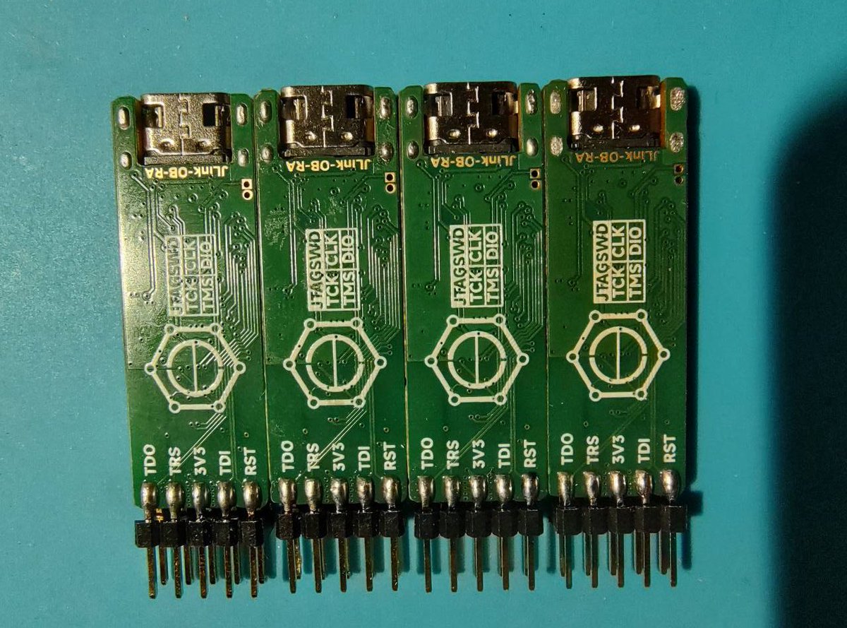 _HalfSweet's tweet image. Ultra-compact J-Link OB debugger that can exchange UART_TX/RX, and SWCLK/SWDI at the touch
#Jlink #DIY