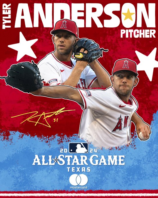 Tyler Anderson (Pitcher) 2024 All Star Game in Texas.