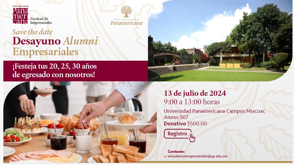 ☀️Revive recuerdos hermosos en el desayuno Alumni de la  la <a href="/UPMexico/">Universidad Panamericana Ciudad de México</a>. 🍳🎓 No faltes este 13 de julio 🤓. Regístrate aquí: ⬇️
docs.google.com/forms/d/e/1FAI…