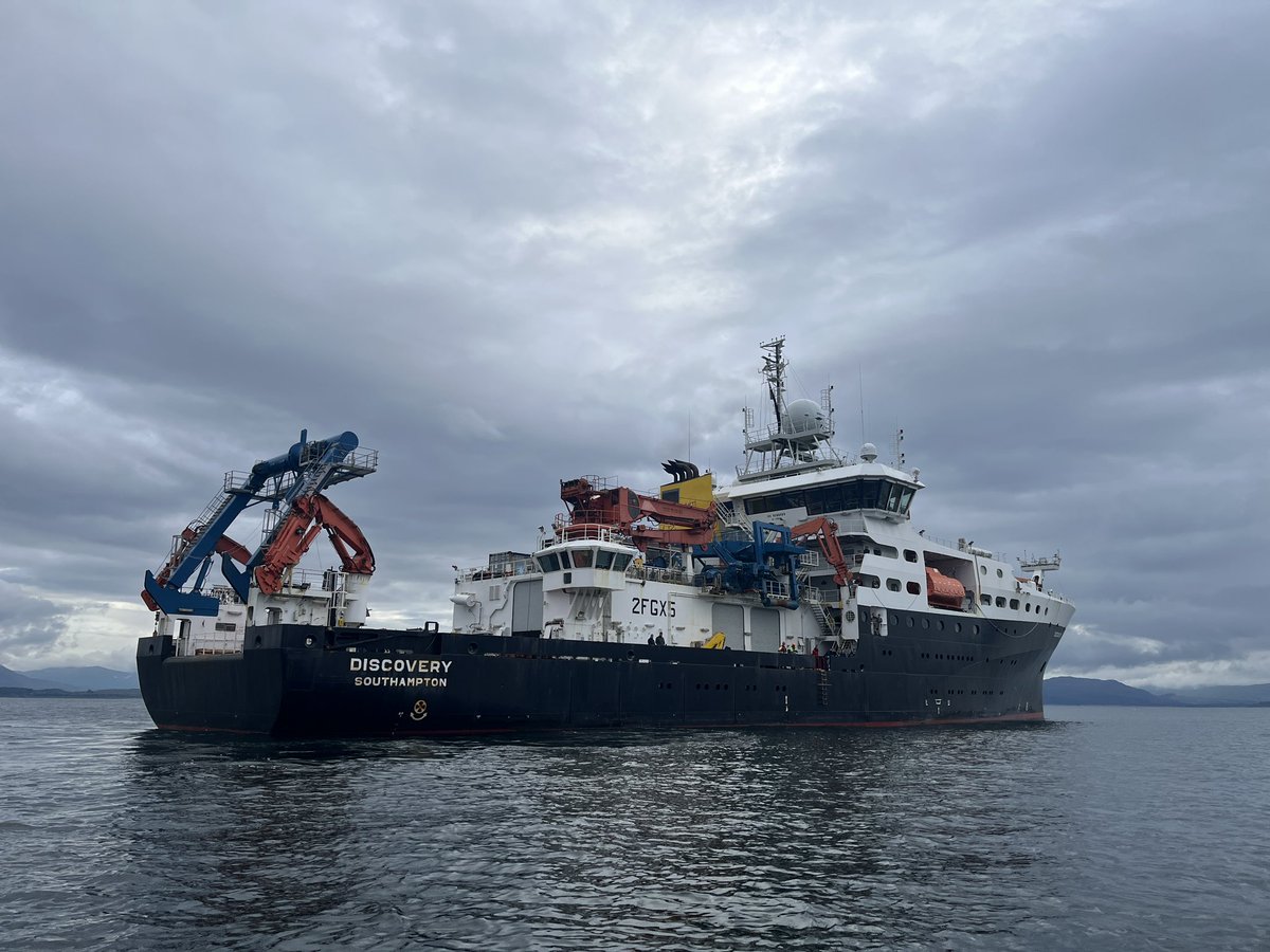 Beautiful view of #RRSDiscovery during my third successful attempt to join the #AtlantiS and @uk_osnap expedition #dy181. This time from my home town Oban. Many thanks to coastal connection for the last minute transfer. <a href="/SAMSoceannews/">Scottish Association for Marine Science</a> <a href="/NOCnews/">National Oceanography Centre</a> <a href="/osnap_updates/">OSNAP</a>