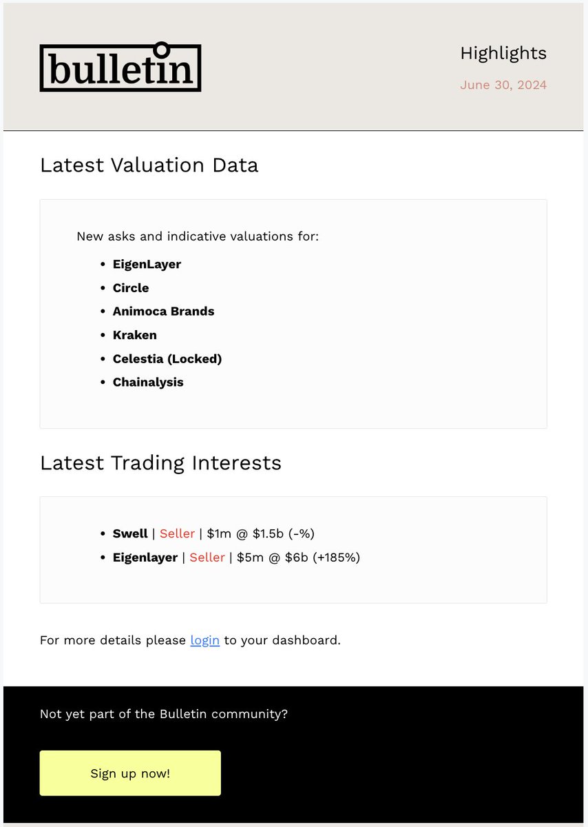 I've started to notice that <a href="/0xbulletin/">Bulletin</a>'s weekly newsletter gets forwarded quite a bit. If anyone would like to subscribe without creating a Bulletin account just fill out the form below and I'll add you to the mailing list. 

This is last weeks: