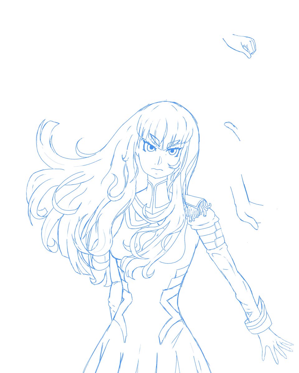 pktimestop9's tweet photo. Rough sketch/ progress from the other day. 
#Satsuki #KLK #Trigger #Doodle https://t.co/tb6582RZaK