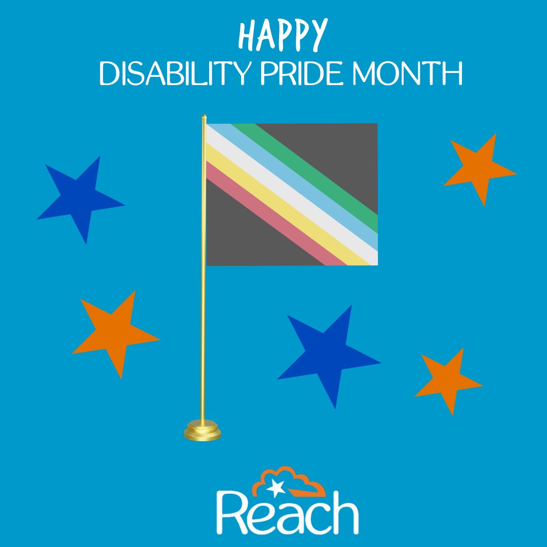 ReachCharity's tweet photo. Happy Disability Pride! 💙🧡🎉

Did you know that July is Disability Pride Month? 

The Americans with Disabilities Act (ADA) was passed on July 26, 1990, to prohibit discrimination against people with disabilities. Disability Pride Month has been celebrated in July ever since. https://t.co/H9Oelv5Z4V