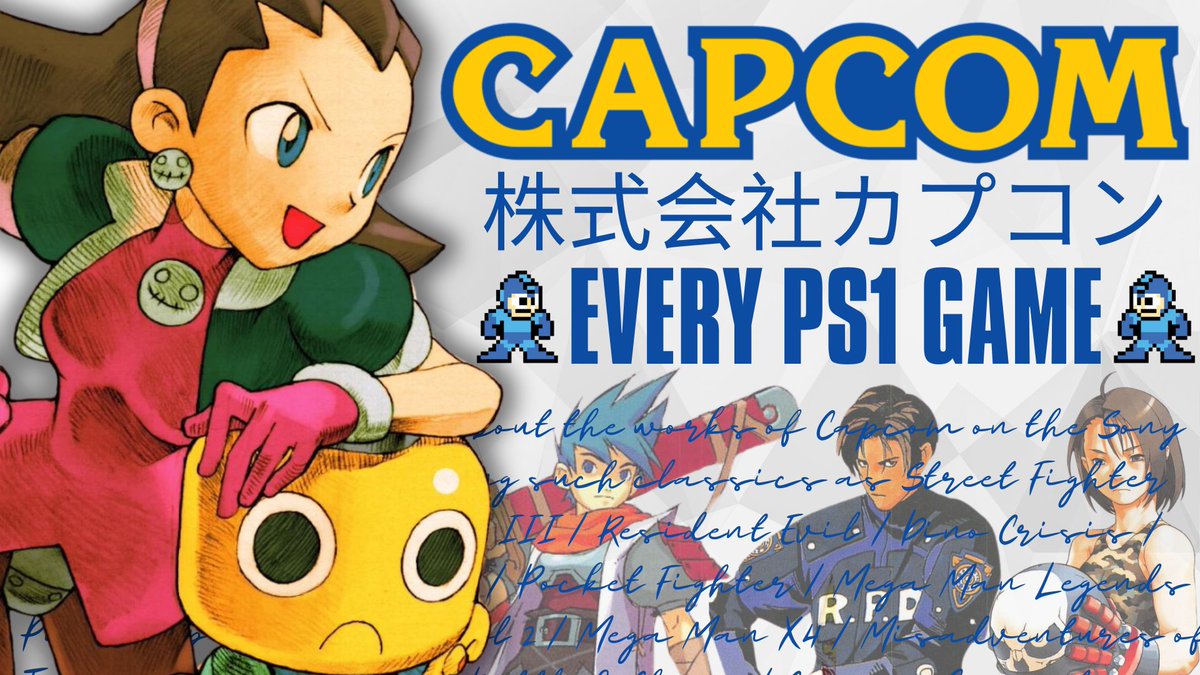 SeanSeansonYT's tweet image. Ever wonder how many games Capcom put out on the original PlayStation? Quite a lot as it turns out, so I made a 6 hour vifeo covering em all.

A look at every Capcom PS1 Game is out now!!

-Link below