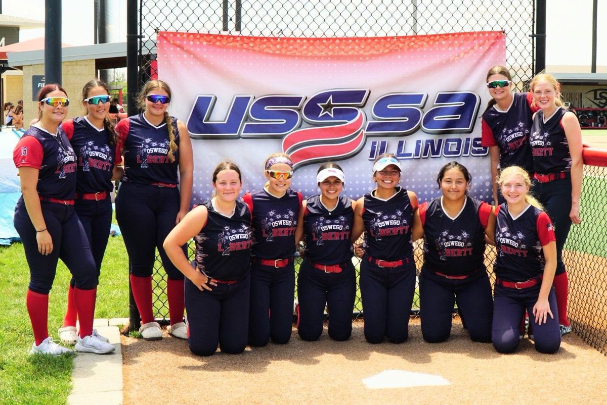 OswegoLiberty's tweet photo. 5th Place in 16U USSSA IL State Championship in Peoria this weekend!!! 🗽🥎♥️🤍💙 https://t.co/EgY4d4iYAY